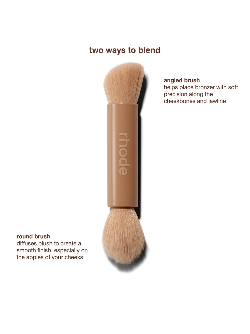 Rhode Pocket Brush Double-Ended Makeup Brush NWT